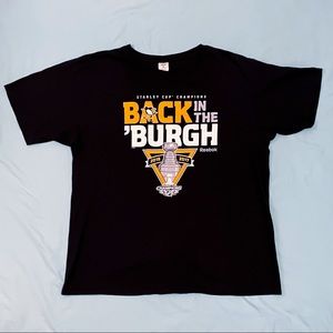 Reebok Pittsburgh Penguins Back in the Burgh 2017 Stanley Cup Champions Tee XL